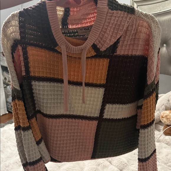 Gilded Intent Multicolor Patchwork Turtleneck Sweater - Picture 6 of 6